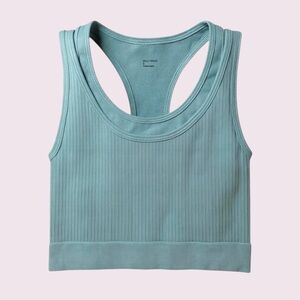 GILLY HICKS Ribbed Seamless Racerback Crop Tank — Small​
